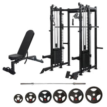 Load image into Gallery viewer, Oli Joy 8019 Supreme Strength Bundle – All-in-One Smith Machine with 140 kg Stacks, 155 kg Plates & Bench