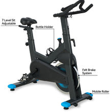 Load image into Gallery viewer, Commercial 18kg Flywheel Spin Bike with Adjustable Felt Resistance