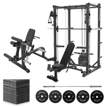 Load image into Gallery viewer, Oli Joy 5383 Power Plus Bundle – Smith Machine with 150 kg Plates, Leg Machine & Gym Mat