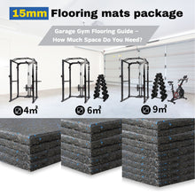 Load image into Gallery viewer, 6PCS* 15mm  1Mx 1M Flooring Mat Bundle  Soft Rubber Gym Flooring Tiles Mats - Oli Joy Sports