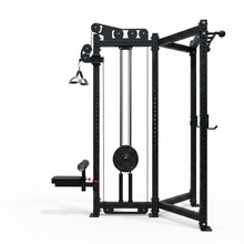 Load image into Gallery viewer, 3.0mm Power Rack Bundle with Single Cable Station, Lat Pulldown Seat & 105kg Cast Iron Plates for Strength Training