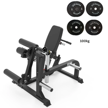 Load image into Gallery viewer, Oli Joy 5360 Leg Extension & Curl Bundle – Lower Body Strength System with 100 kg Olympic Bumper Plates