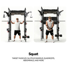 Load image into Gallery viewer, All-in-One Smith Machine Cable Crossover – Pin-Loaded Strength Trainer for Home & Commercial Gym