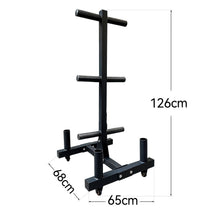 Load image into Gallery viewer, Olympic Weight Storage Rack & Bar Stand | Multi-Functional Barbell Weight Plate Storage