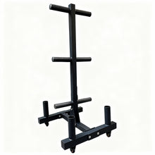 Load image into Gallery viewer, Olympic Weight Storage Rack & Bar Stand | Multi-Functional Barbell Weight Plate Storage