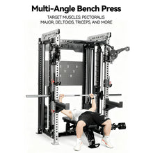 Load image into Gallery viewer, All-in-One Smith Machine Cable Crossover – Pin-Loaded Strength Trainer for Home & Commercial Gym