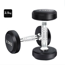 Load image into Gallery viewer, 2.5KG-40KG Commercial Grade Round Rubber Dumbbells