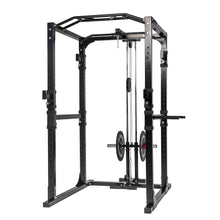 Load image into Gallery viewer, Power Rack Bundle - 100kg Black Bumper Weight Plates & Barbell - Oli Joy Sports