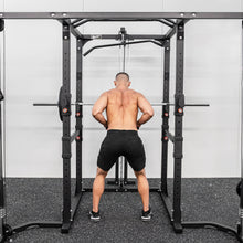 Load image into Gallery viewer, Commercial Grade Power Rack Cage Plus Cable Crossover Attachment (Black Colour) - Oli Joy Sports
