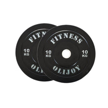 Load image into Gallery viewer, 100kg Black Bumper Plates & Barbell Bundle (2.2m bar) - Oli Joy Sports