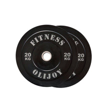 Load image into Gallery viewer, 100kg Black Bumper Plates & Barbell Bundle (2.2m bar) - Oli Joy Sports