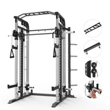 Load image into Gallery viewer, Smith Machine Bundle - 150kg Black Bumpler Weight Plates, Barbell & Bench - Oli Joy Sports