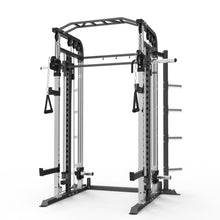 Load image into Gallery viewer, Smith Machine Bundle - 150kg Black Bumpler Weight Plates, Barbell & Bench - Oli Joy Sports