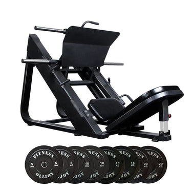 Pre Order Leg Press Machine Bundle - 100kg Black Bumper Weight Plates - Oli Joy Sports
