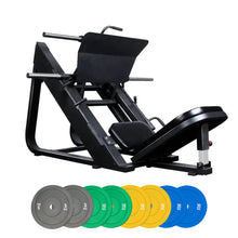 Load image into Gallery viewer, Pre Order Leg Press Machine Bundle - 100kg Colour Bumper Weight Plates - Oli Joy Sports