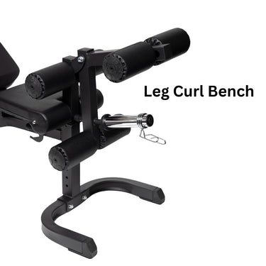 Adjustable Heavy Duty Workout Bench Plus Leg Curl Attachment - Oli Joy Sports