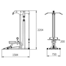 Load image into Gallery viewer, Lat Pull Down Low Row Machine Bundle - 100kg Rubber Weight Plates - Oli Joy Sports