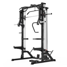 Load image into Gallery viewer, Multifunctional Half Rack Smith Machine Lat Pull Down Chest Press Dip Bar Landmine - Oli Joy Sports