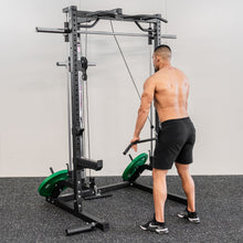 Load image into Gallery viewer, Multifunctional Half Rack Smith Machine Lat Pull Down Chest Press Dip Bar Landmine - Oli Joy Sports