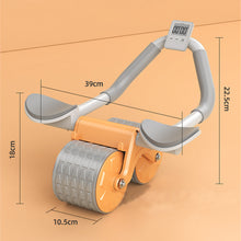 Load image into Gallery viewer, Double Wheel Abdominal Roller With Free Knee Pad Mat Black Colour - Oli Joy Sports