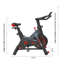 Load image into Gallery viewer, Premium Grade Fully Covered Flywheel Spin Exercise Bike Magnetic Adjustable Resistance System - Oli Joy Sports