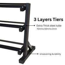 Load image into Gallery viewer, Premium 3 Layers Tiers Dumbbell Storage Rack - Oli Joy Sports