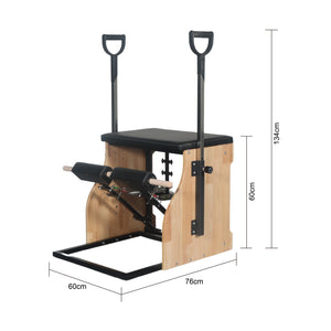 Split-Pedal Stability Pilates Chair Maple Wood