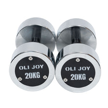 Load image into Gallery viewer, Chrome Dumbbell Round Dumbbell (2.5kg-30kg/ 2.5kg increments) - Oli Joy Sports