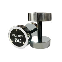 Load image into Gallery viewer, Chrome Dumbbell Round Dumbbell (2.5kg-30kg/ 2.5kg increments) - Oli Joy Sports