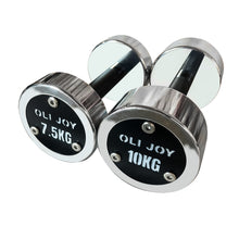 Load image into Gallery viewer, Chrome Dumbbell Round Dumbbell (2.5kg-30kg/ 2.5kg increments) - Oli Joy Sports