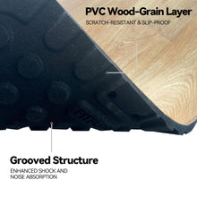 Load image into Gallery viewer, Wood-Grain PVC &Dense SBR tire granules Yoga Fitness 20mm Mat