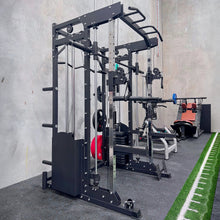 Load image into Gallery viewer, 10-in-1 Professional Power Rack: Smith Machine, Dual Adjustable Pulley & Pull-Up Station