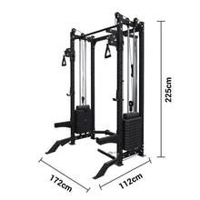 Load image into Gallery viewer, Half-Frame Pin-Loaded Cable Crossover & Lat/Row Machine