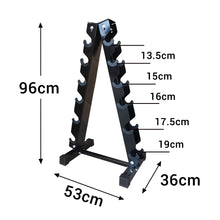 Load image into Gallery viewer, 2.5kg to 17.5g Hex Dumbbell & Storage Rack Bundle (6 pairs - 110kg)