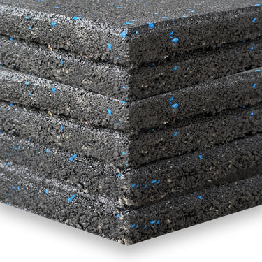 6PCS* 15mm 1Mx 1M Flooring Mat Bundle Soft Rubber Gym Flooring Tiles Mats - Oli Joy Sports