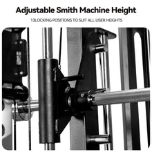 Load image into Gallery viewer, All-in-One Smith Machine Cable Crossover – Pin-Loaded Strength Trainer for Home & Commercial Gym