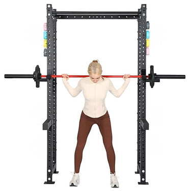 Preorder Oli Joy Half Cage Power Rack with Weight Plate Storage System & Adjustable Bench, 2.0mm Steel Frame
