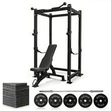 Load image into Gallery viewer, Preorder Oli Joy Full Cage Power Rack with Heavy-Duty Steel Frame with 150 kg Black Bumper Plates, Barbell,Bench & Mat