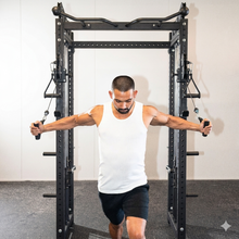 Load image into Gallery viewer, Ultimate 3.0mm Cable Crossover plate load & Free Weight Training System(100kg black bumper plates weights)