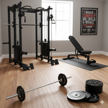 Load image into Gallery viewer, Oli Joy 8019 Elite Modular Power Rack Bundle – All-in-One Smith Machine with 140 kg Stacks & 150 kg Plates