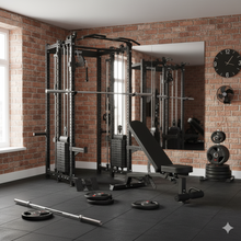 Load image into Gallery viewer, Oli Joy 8019 Supreme Strength Bundle – All-in-One Smith Machine with 140 kg Stacks, 155 kg Plates & Bench