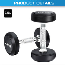 Load image into Gallery viewer, 2.5KG-40KG Commercial Grade Round Rubber Dumbbells