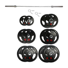 Load image into Gallery viewer, 155kg Olympic Weight Plates & Barbell Bundle (2.2m bar) - Oli Joy Sports