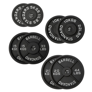 100kg Black Cast Iron Plates Bundle (5/10/15/20) - Oli Joy Sports