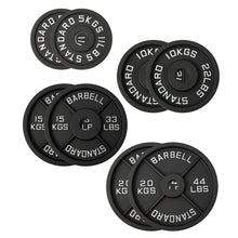 Load image into Gallery viewer, 100kg Black Cast Iron Plates Bundle (5/10/15/20) - Oli Joy Sports