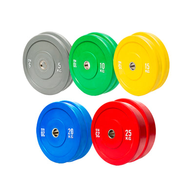 150kg Colour Bumper Plates Bundle (5/10/15/20/25) - Oli Joy Sports