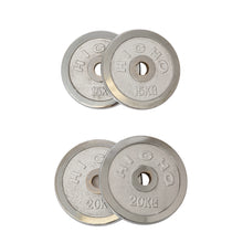 Load image into Gallery viewer, 70kg Cast Iron Weight Plates & Barbell Bundle (2.2m bar) - Oli Joy Sports