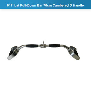 Lat Pull-Down Bar 70cm Cambered D Handle Cable Attachment