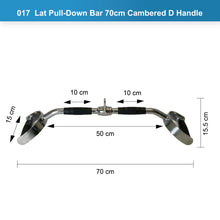 Load image into Gallery viewer, Lat Pull-Down Bar 70cm Cambered D Handle Cable Attachment - Oli Joy Sports