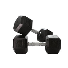 Load image into Gallery viewer, Rubber Hex Dumbbell (2.5kg-50kg/ 2.5kg increments) - Oli Joy Sports